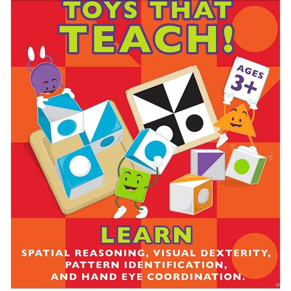 Award Winning Q-bitz Jr. Block Game | 5+ | 2-4 Players | 15 Minutes Playing Time - Picture 4 of 6